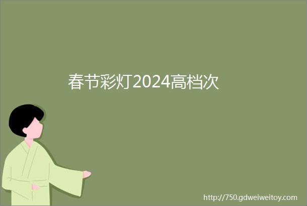 春节彩灯2024高档次