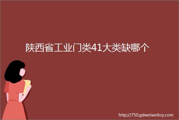 陕西省工业门类41大类缺哪个