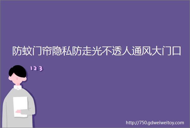 防蚊门帘隐私防走光不透人通风大门口